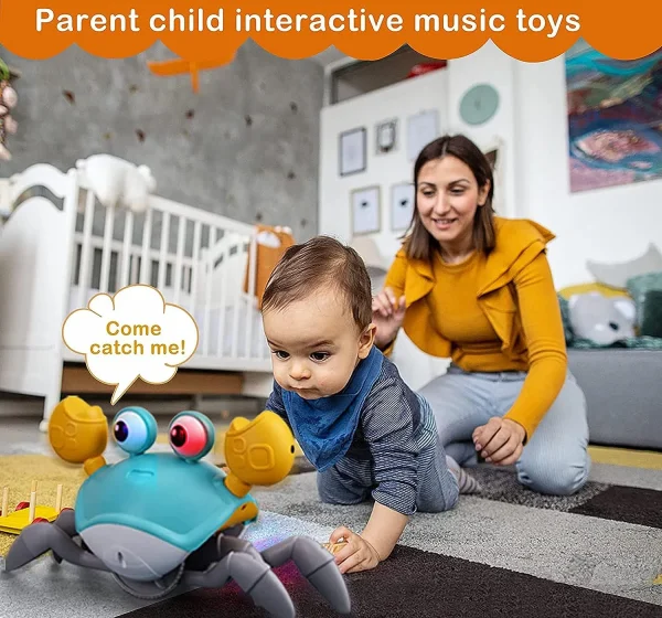 Rechargeable Crawling Musical Crab Toy - Image 3