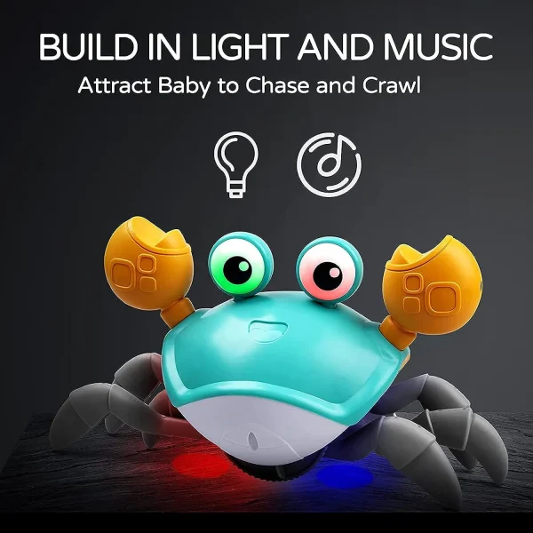 Rechargeable Crawling Musical Crab Toy - Image 2